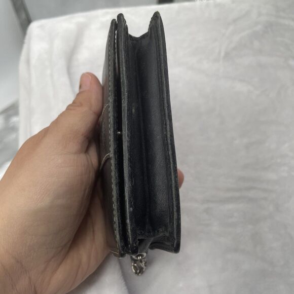 Vintage Coach Black Leather Card Case - Picture 9 of 10